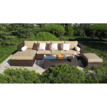 Novo design moderno jardim rattan balcão sofá set